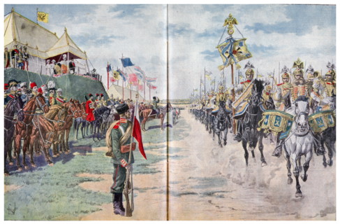 Illustration depicting Tsar Nicholas II
