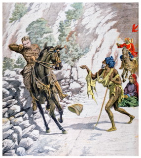 Lord Kitchener's horse accident, India, 1903 during his time as Commander in Chief of Indian Army