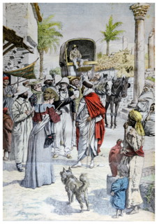 French administrative staff arriving in Algiers, 1901