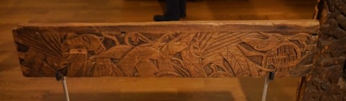 Zoomorphic carved Gothic doorpost from an Icelandic 13th-14th century church