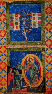 Fresco depicting Christ in Limbo Delivering the Elders - Exultet Roll