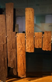 Woodcarvings from a church in Möörufell, Iceland