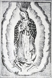 Engraving depicting The Virgin Mary