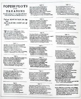 Printing of the 'The Popish Plots and Treasons'