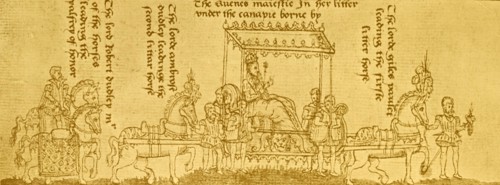 Engraving depicting Queen Elizabeth I
