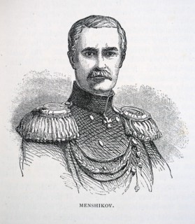 Engraved portrait of Alexander Sergeyevich Menshikov