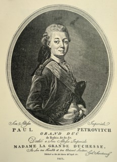 Engraved portrait of Paul I of Russia