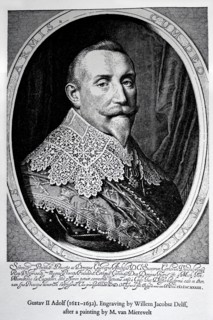 Engraved portrait of Gustavus Adolphus of Sweden