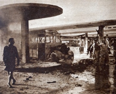 Photograph of an Egyptian air raid
