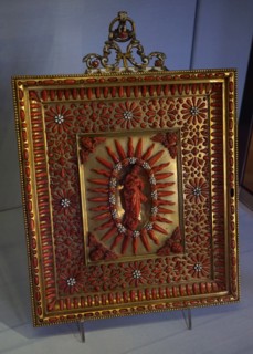 Silver gilt and leather bound plate from a private chapel in London
