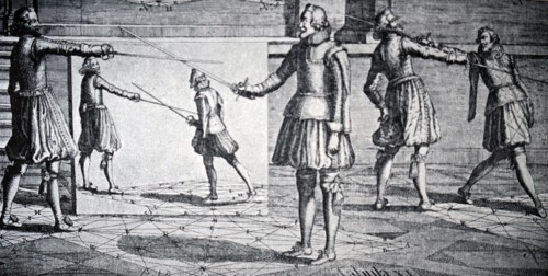 A scene at the School of Geometrical Fencing