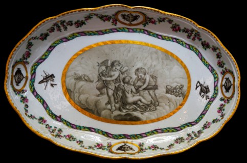 A decorative tea service engraved by Francesco Bartolozzi