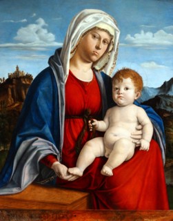 Painting titled 'The Virgin and Child' by Cima da Conegliano