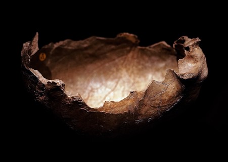 Skull cap of a male which has cannibalised marks found at Gough's Cave, England