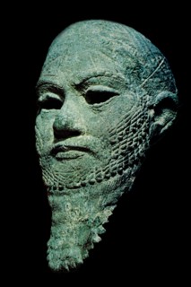 Bronze head of an Iranian man
