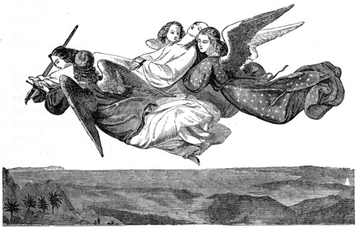 Martyrdom of St Catherine of Alexandria as she is borne by bears to Mount Sinai