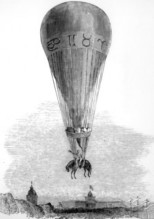 Print of the Royal Vauxhall Nassau Balloon