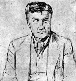 Illustrated portrait of Ralph Vaughan Williams