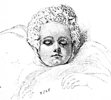 Illustration of an infant Queen Victoria