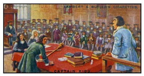 Lambert & Butler, Pirates & Highwaymen, cigarette card showing: Captain William Kidd