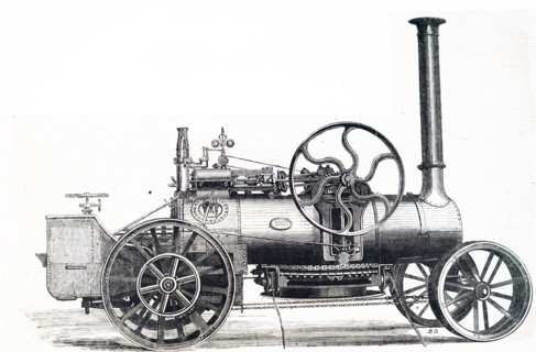 The steam ploughing engine by John Fowler