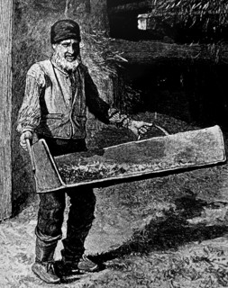 Engraving depicting the winnowing of grain