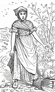 A milkmaid dropping her pail of milk