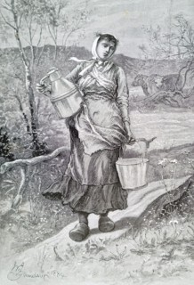 A milkmaid in Normandy