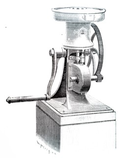 A small hand-driven Lactocrite, a machine for testing the butter-fat in milk samples