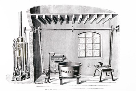 Apparatus for raising milk to95 F in order to make cheddar cheese