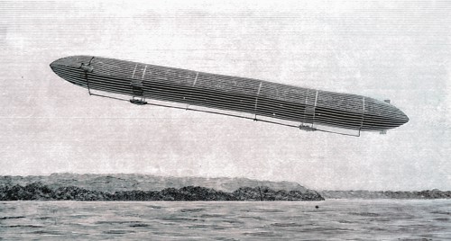 The Zeppelin airship, on Lake Constance, named after the German Count Ferdinand von Zeppelin