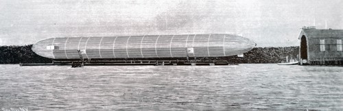 The Zeppelin airship, on Lake Constance, named after the German Count Ferdinand von Zeppelin