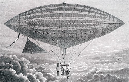 An airship designed by Gaston and Albert Tissandier