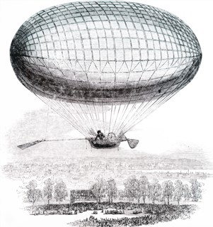 Henry Bell's design for an aerial machine, which had a rudder and two screw propellers