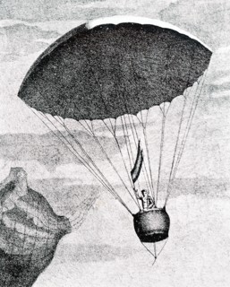 André-Jacques Garnerin making his first parachute descent