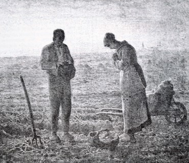 Print of the painting titled 'The Angelus' by Jean-François Millet