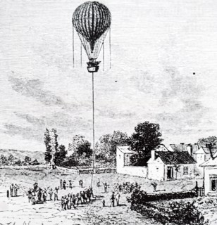 The ascent of Eugène Godard's balloon 'Eagle' from the Cremorne Gardens, London