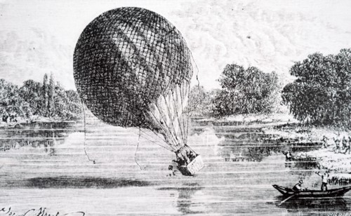 James Glaisher's balloon over Westminster