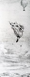 Ascent before the fatal parachute descent of Robert Cocking