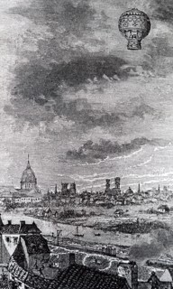 François Laurent d'Arlandes' balloon crossing Paris, France