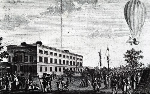 The construction of balloons in the Gare d'Orleans to carry information out of Paris during the Prussian siege