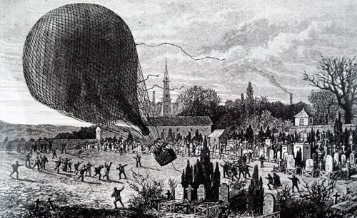 Tissandier crashing his balloon