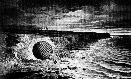 Tissandier landing his balloon