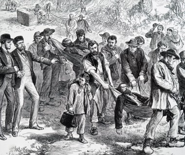 The aftermath of Gaston Tissandier's fatal balloon accident