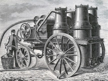 A hydrogen generating machine used in the inflating of military balloons