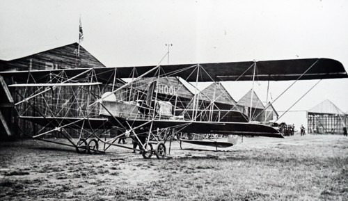 Photograph of Maurice Farman's biplane