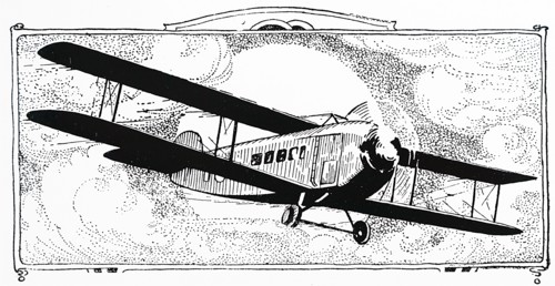 A passenger biplane