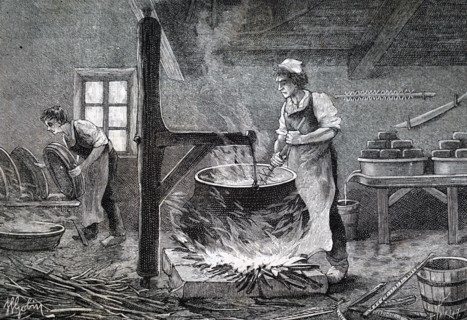 A French cheese workshop in Gruyere France
