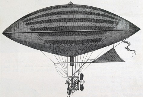 Gaston and Albert Tissandier's air-ship 'Prom Der Stein der Weisen' in Leipzig