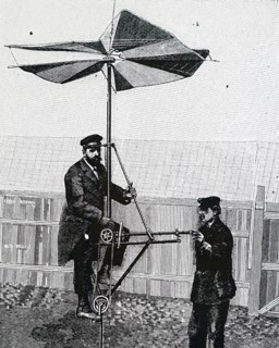 A pedal driven helicopter